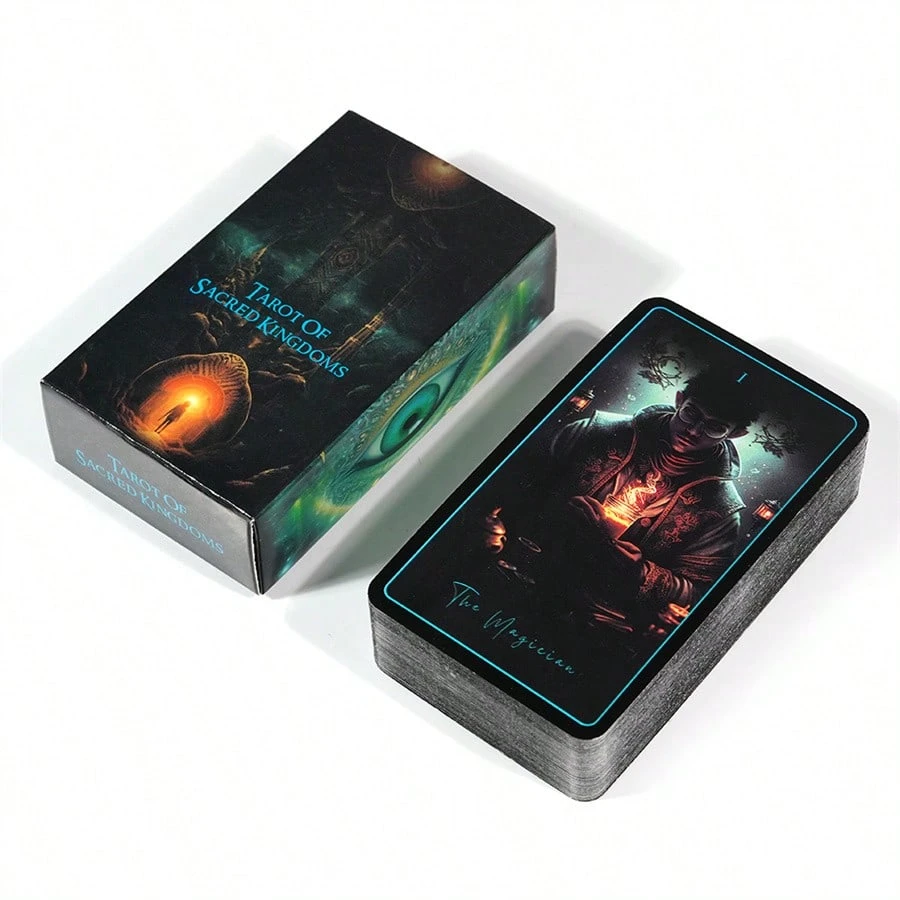 Sacred Kingdoms Tarot Deck – 78 Karten Mit Guidebook, Mystische Tarotkarten Für Anfänger & Fortgeschrittene