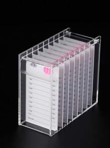 1 peça/Conjunto/8 peças Estojo de Armazenamento Acrílico para Cílios - Suporte para Cola de Extensão de Cílios, Paleta Individual de Azulejo para Ferramentas de Enxerto de Cílios, 1 peça /1 conjunto/8 peças Almofada Acrílica para Cílios, Suporte de Almofada Acrílica para Cílios Individuais/ Almofada de Comprimidos de Almofada Acrílica/ Acrílica Almofada de Tabuleiro para Cola de Extensão de Cílios
