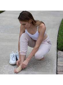 2 件装大脚趾套、握把插入物和凝胶垫、脚趾分离器半袜、适合男女的足部护理工具 - 黑色 - 查看 7