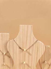 木制花瓶项链展示架，项链和珠宝架道具返校