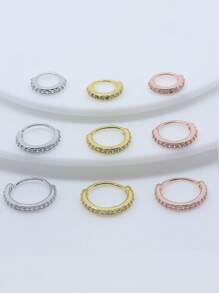 1pc Zirconia Stone Open Nose Ear Ring Septum Earrings Septum Ring Piercing Fashion Jewelry