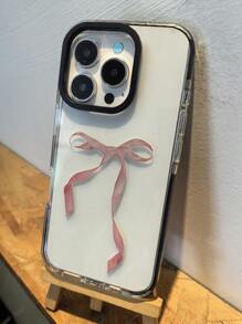 Ốp lưng điện thoại Valentine 1 chiếc trong suốt họa tiết nơ hồng nghệ thuật chống rơi, chất liệu TPU cao cấp, bao phủ toàn bộ, tương thích với iPhone, chống nước, chống sốc, chống trầy xước - Trong sáng - Xem 7