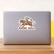 1PC Retro Cowgirl & Tiger Sticker – Vinyl Decal For Bold & Fearless Girl | Waterproof Sticker For Laptops, Water Bottles, Cars & More | Perfect Gift For Wild Spirits