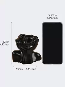 1 pezzo Vaso in ceramica con figura femminile in stile nordico, busto di donna, vaso bohémien femminista minimalista, decorazione moderna in stile nordico, adatto per decorazione di casa, soggiorno, ufficio, libreria, decorazione per la scuola, forniture scolastiche, vaso per fiori, vaso in vetro