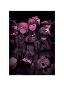 1 件游戏 Dokis D-Dokis 俱乐部海报动漫女孩海报帆布画壁画艺术海报客厅装饰家居装饰画无框 - 彩色 - 查看 18