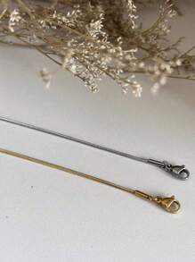 1 件 20+5 厘米不锈钢蛇链脚链，可调节链式脚踝首饰，适合女士 - 1039腳鍊 - 查看 5