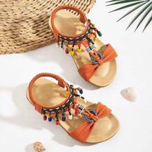 1 Pair Comfortable Bohemian Style Beach Sandals - Orange - View 7