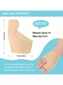 2 pezzi Custodia per alluce, inserto antiscivolo e cuscinetto in gel, separatore di dita a mezza calza, strumento per la cura dei piedi adatto per donne e uomini