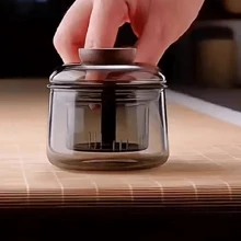 1 pieza de 200ml/6.76oz, Taza de té de vidrio multifuncional con infusor - Resistente al calor, reutilizable, adecuada para uso doméstico y de oficina, perfecta para té de hojas sueltas