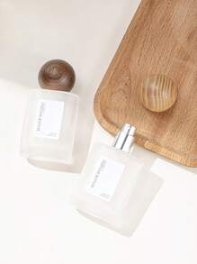 [Popular Choice] 1pc, 30ml Minimalist Style Perfume Refill Bottle, With Wooden Cap, Glass Material, Mist Sprayer, Suitable For Customized Perfume - Brown - View 6
