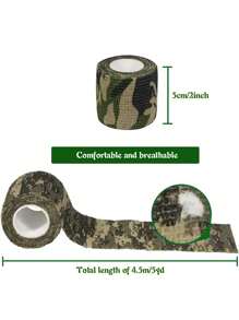 3pcs Multi-Purpose Self-Adhesive Waterproof Camouflage Stickers, Bicycle Anti-Scratch Tape, Multi-Purpose Waterproof Camouflage Tape, Reusable Self-Adhesive Elastic Wrap Bandage, Suitable For Outdoor Gear, Fitness Protection, Outdoor Sports Tools Wrapping