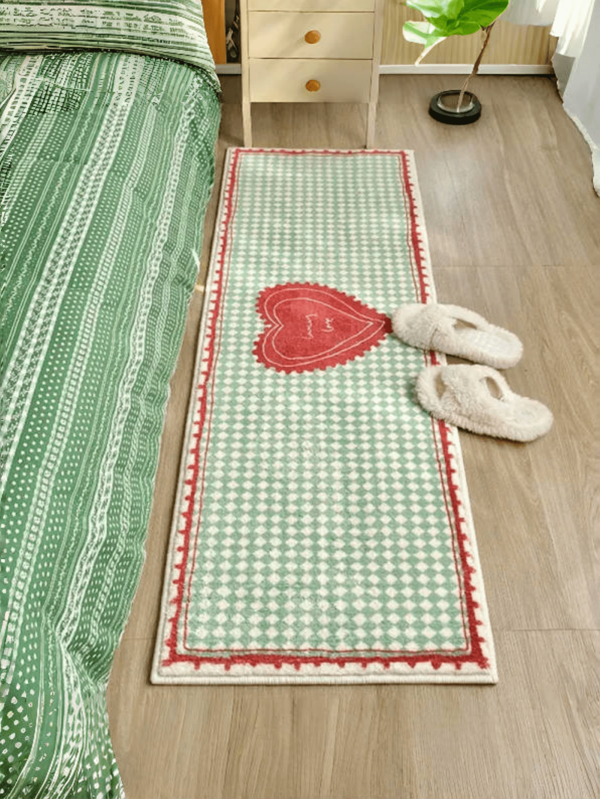 1 Pc Luxury Imitation Cashmere Rug, Elegant And Comfortable Bedside Decoration, Soft And Fluffy Rug, Perfect For Modern Bedroom Decoration, Home Decoration Rug, Easy To Clean, Holiday Decoration