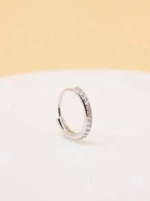 1pc Zirconia Stone Open Nose Ear Ring Septum Earrings Septum Ring Piercing Fashion Jewelry