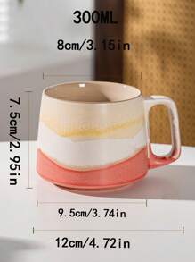1 pieza Taza de cerámica de 300ml, taza de café/té bonita y para parejas, para uso en el hogar/oficina de vuelta a la escuela - taza - Ver 6