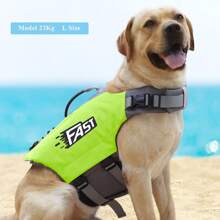 Reflective Striped Dog Life Jacket, Adjustable High Visibility Dog Life Vest, Tear-Resistant Dog Life Jacket, High Buoyancy Pet Life Jacket, Suitable For Small, Medium And Large Dogs - Multicolor - View 9