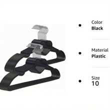 6 件心形塑料衣架，超薄节省空间 360° 可旋转挂钩坚固防滑成人衣架，适用于外套、衬衫、连衣裙、裤子和领带