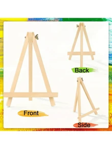 1 件木制画架支架 - 便携式三角形展示架,用于画布、照片、标志 - 桌面绘画画架,适用于艺术家、工艺品展览、婚礼 - 通用艺术展示架、学校用品 - 艺术展示架 - 礼品展示架 - 画框展示架 - 艺术学校用品 - 美术用品 - 彩色 - 查看 6