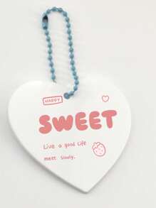 1 pieza Llavero acrílico con forma de corazón y letra, accesorio para propuesta de fiesta, decoración de bolsos