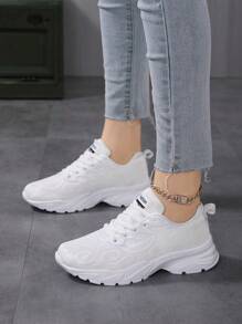 Tênis Esportivos Casuais Femininos de Moda Moderna, Estilo Faculdade em Patchwork Colorblock, Versáteis e Confortáveis, Tênis Grossos Fashionistas, Atletismo. Tênis Brancos Femininos com Forro Térmico, Interior Forrado de Pele Macia, Clássicos de Listras Redondas, Sola de Goma Branca e Preta, Versáteis e Confortáveis, Ideal para Primavera, Férias da Primavera e Páscoa
