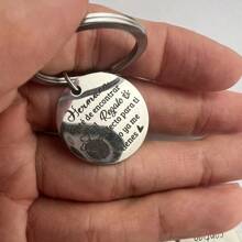 1pc Stainless Steel Fashionable Key Chain, Birthday & Thanksgiving Gift For Mom, Dad, Uncle, Aunt, Brother, Sister