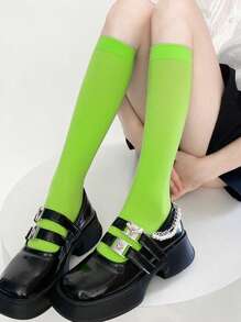 1/5/10/15 Pairs Women Velvet Thigh High Socks, Solid Color, High Elasticity 120D, Spring/Summer