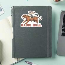 1PC Retro Cowgirl & Tiger Sticker – Vinyl Decal For Bold & Fearless Girl | Waterproof Sticker For Laptops, Water Bottles, Cars & More | Perfect Gift For Wild Spirits
