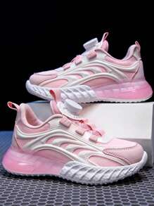 New Arrival Women's Fashion Sneakers, Korean Style Casual Rotation Button Design Ladies Sports Shoes - Pink - View 2