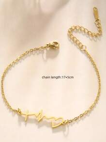 1pc Hartvormige Magnetische Roestvrijstalen Armband, Vintage Ketting Stijl Cadeau Voor Vriendin