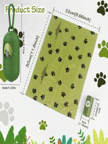 12pcs Dog Poop Bag Picker, Portable Dog Waste Bags With 1 Dispenser, Leak-Proof Pet Poop Bags, Suitable For All Kinds Of Pets At Home, Must-Have For Dog Walking