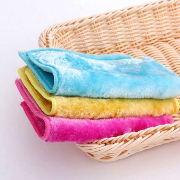 New Kitchen Cleaning Cloth - Super Soft Microfiber Dish Cloth For Degreasing, Wood Fiber Dishwashing Cloth, Double-Layer Cleaning Rag, Easy To Clean Kitchen Essentials