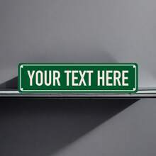 Custom Aluminum Street Sign - Personalize With Your Name Or Information, Indoor/Outdoor Use, 4 Color Options, Vintage Style Back To School - Multicolor - View 3