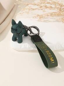 1 件彩色时尚斗牛犬树脂钥匙扣、包包挂饰、汽车挂饰、休闲派对礼品背包，适合学校卡通