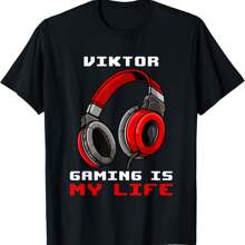 Viktor Name Design For Proud Victor T-Shirt. - Black - View 1