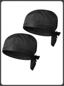 Chef Hat Women Cooking Hats, 1pc Skull Cap Chef Hat With Ties,Unisex Adjustable Kitchen Cooking Chef Cap For Men Women For Kitchen Cooking Service And Other Work - Chef Hat - View 3