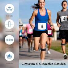 1PC Patellar Sports Knee Pad With Built-In Soft Silicone Pad To Adapt To The Shape Of The Patella Shock Absorption And Anti-Collision Adjustable Elasticity Suitable For Yoga Pilates Home Sports Fitness Running Skipping And Other Sports