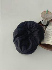 1 件装轻质透气复古快干贝雷帽，适合春夏街头穿着，适合小脸，带檐艺术家画家帽，大头尺寸，防晒，报童帽