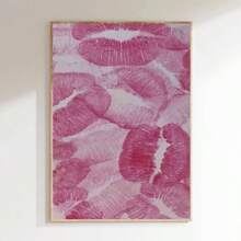1/2pcs Frameless Vintage Red Kiss Lips Prints Canvas Posters, Red Mouth Kisses Wall Art Home Decor,High-Definition Canvas Printing Decoration Painting For Home Gifts, Living Room, Bathroom, Bedroom,Canvas Wall Art Gift,No Frames