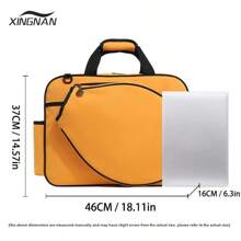 2025 新款网球拍包高品质橙色专业成人男女款单肩手提包大容量，适合网球和羽毛球 - 彩色 - 查看 8