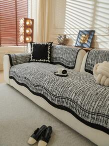 1 件不对称雪尼尔防滑沙发套，适合所有季节