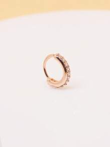 1pc Zirconia Stone Open Nose Ear Ring Septum Earrings Septum Ring Piercing Fashion Jewelry