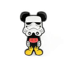 Disney 1/6 Pcs Cartoon Anime Brooch Personalized Robot Soldier Organization Logo Enamel Pin Backpack Clothing Jewelry Metal Badge Accessories A Gift For My Friends