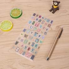 12 Stücke/Packung Vintage Buchstaben- und Zahlen-Aufkleber, dekorative Aufkleber für Scrapbooking, Tagebuch, DIY, Schulmaterial, Rückkehr zur Schule