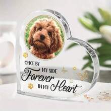 Personalized Pet Memorial Acrylic Heart Plaque - Curved Heart-Shaped Remembrance Keepsake For Pets-5 Styles ,Loss Of Dog Or Cat Sympathy Tribute, Customizable Desk Decor Celebrating Beloved Animals - For Pet Lovers - Memorial Gift For Pet Loss