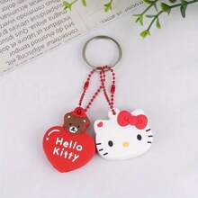 Sanrio Silicone Keychain Set For Lover, Friend, Cute Cartoon Charms, Good For Bags & Keys, Perfect Birthday, Valentine's Day Gifts, Party Favors