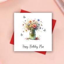 Floral Greeting Cards For Mom, Birthday Cards For Mom, Greeting Cards For Mom, Special Birthday Cards For Mom, From Daughter, Best Friend With Mom