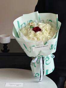 20 张/包全新 LOVE 防水花卉包装纸、花束包装、薄纸