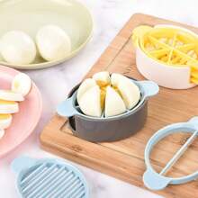 1 Set 3-In-1 Multifunctional Egg Slicer, Vegetable & Fruit Cutter, Kitchen Tool, Random Color