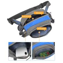 Bolso de cadera para correr, cinturón, bolsa para teléfono, bolso de cadera de nailon con portabotellas, impermeable para ciclismo, running, senderismo, trotar