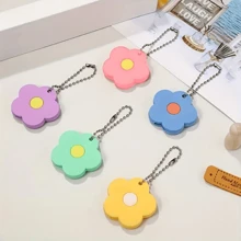 5 Pieces Cartoon Flower Elastic Key Cap Set Cute And Flexible Key Cover Key Identifier Label Cover Convenient Identification Door Key Ring