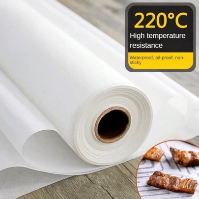 1 卷 11 英寸 X 32 英尺双面加厚硅胶涂层烘焙纸、食用吸油纸、厨房用纸